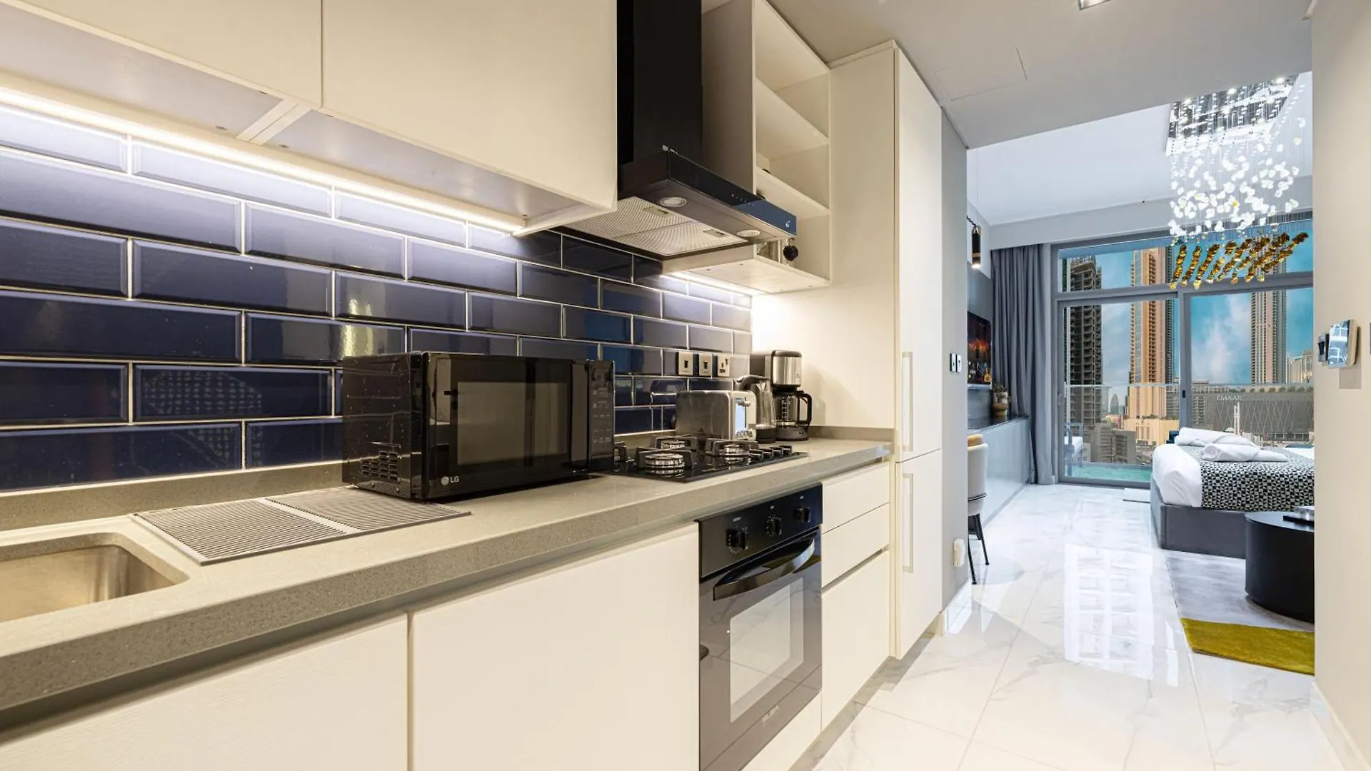 Chic Studio 5 Min Walk To Dubai Mall & Burj 0*,