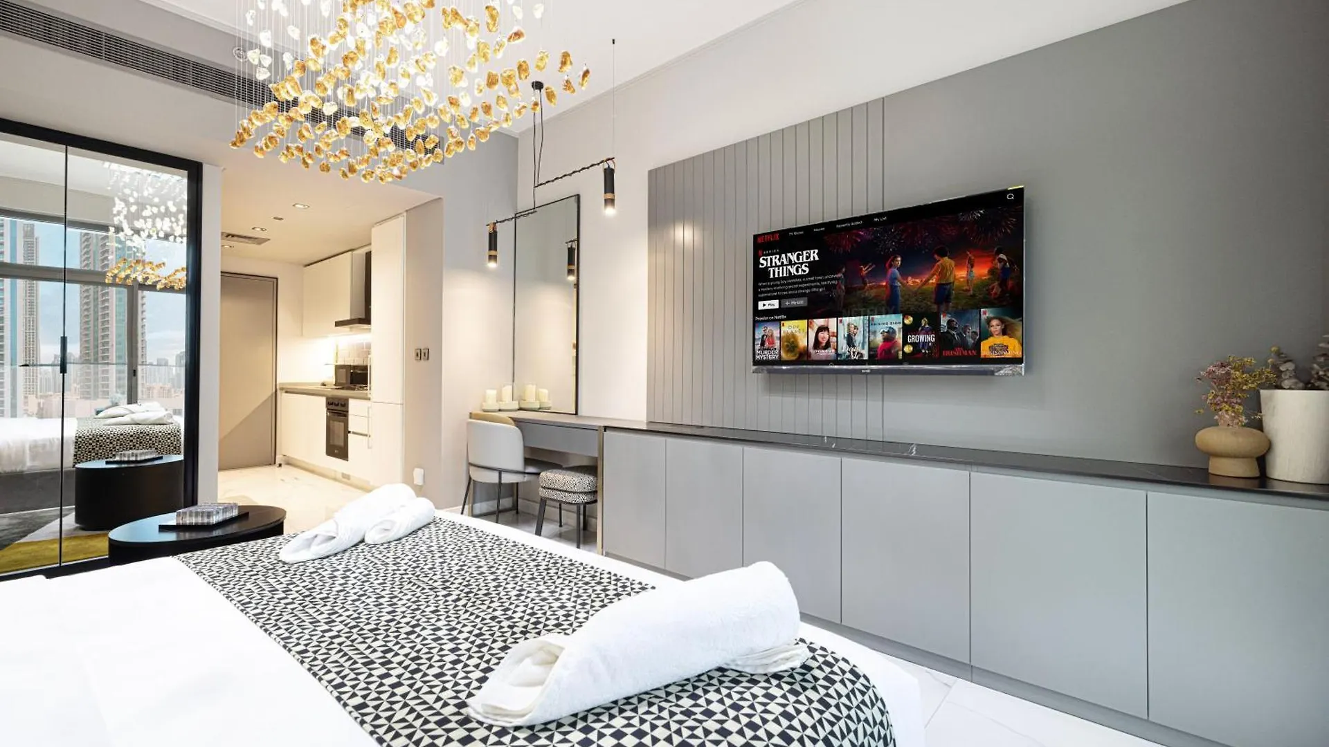 Apartment Chic Studio 5 Min Walk To Dubai Mall & Burj